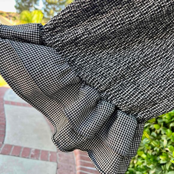 Mable Gingham Jessica Ribbon Sleeveless Bodycon Midi Dress Womens Size Large - Picture 5 of 7